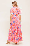 MINIMAL BLOOM WOVEN MAXI DRESS