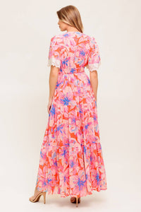 MINIMAL BLOOM WOVEN MAXI DRESS