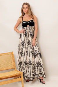 PALM PARADISE WOVEN MAXI DRESS