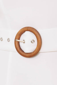 THE PICTURE OF PERFECTION WHITE WOVEN MIDI DRESS