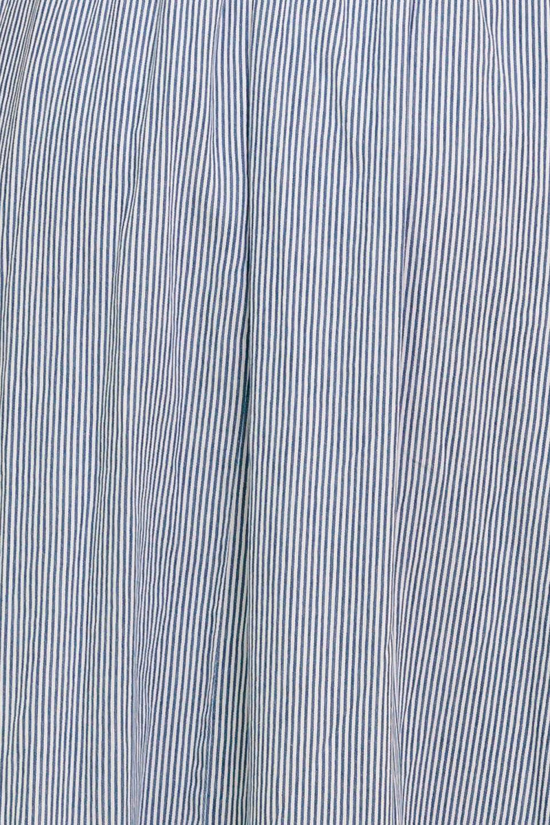 COZY GARDEN IVORY BLUE WOVEN MIDI DRESS