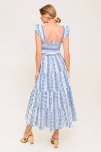 MIDSUMMER PETALS WOVEN MIDI DRESS