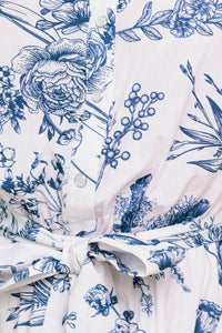 WILDFLOWER ROMANCE WOVEN MINI SHIRT DRESS