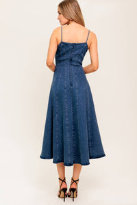 VANILLA COVE DENIM MIDI DRESS