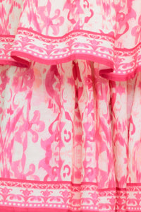 BLUSHING BLOSSOM FUCHSIA WOVEN MAXI DRESS