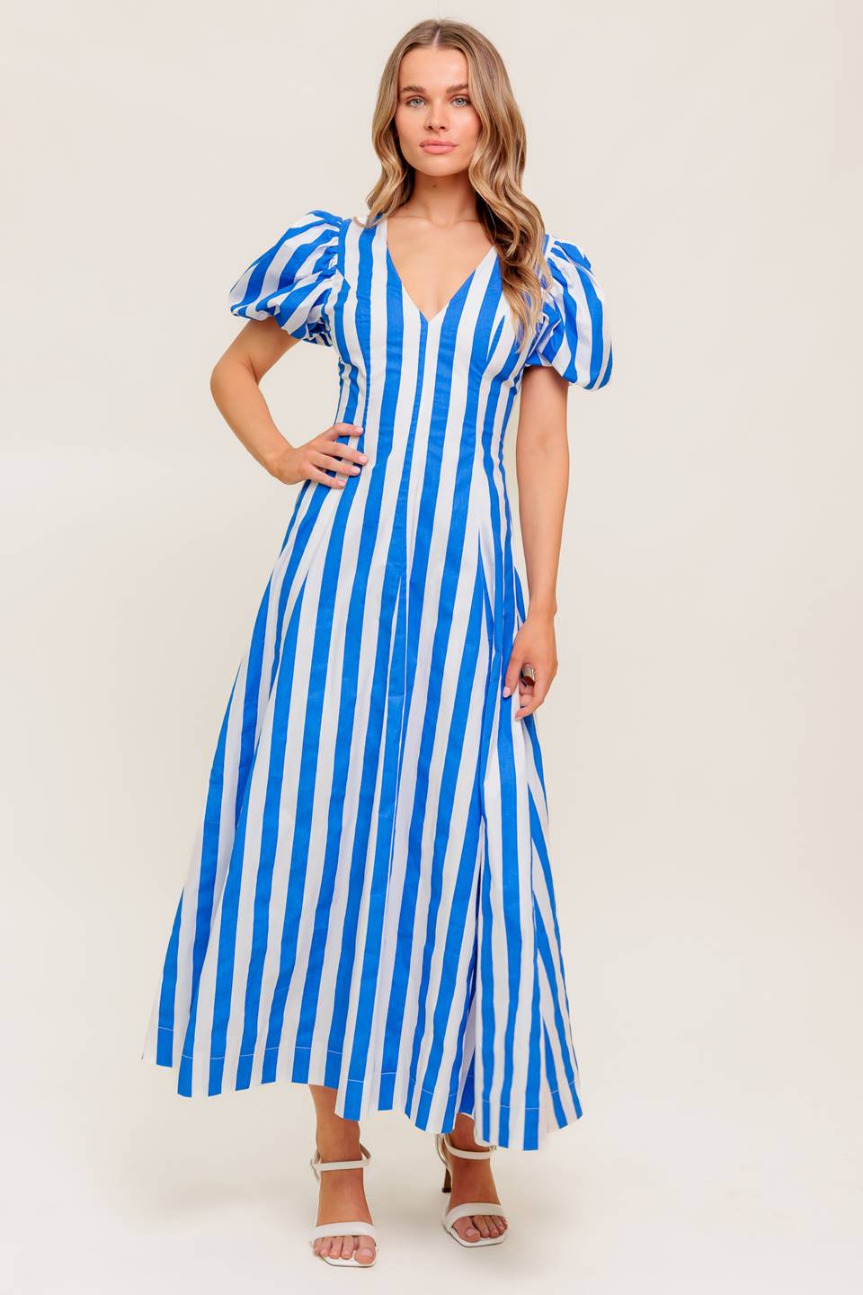 SERENITY TOUCH WOVEN MIDI DRESS