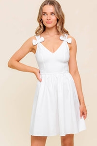 LOVABLE SPIRIT WHITE DENIM WOVEN MINI DRESS