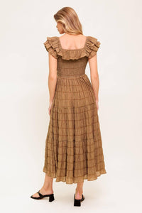NATURAL BALANCE WOVEN MIDI DRESS
