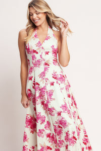 ROSY AFTERNOON WOVEN MIDI DRESS