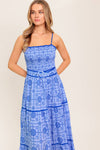 WAVES AND WHIMSY WOVEN MAXI DRESS
