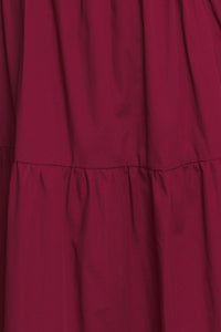 SUMMER GLOW BURGUNDY WOVEN MAXI DRESS