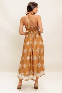 OASIS STORY WOVEN MIDI DRESS