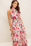 FLORAL RHAPSODY WOVEN MAXI DRESS