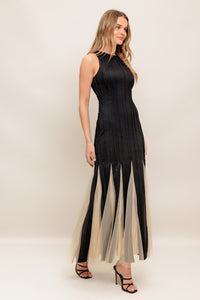 NOIR TULLE BLACK KNIT MAXI DRESS