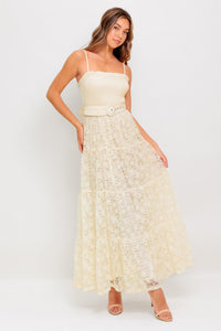 PARADISE AWAITS WOVEN LACE ANKLE DRESS