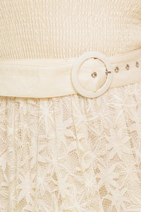 PARADISE AWAITS WOVEN LACE ANKLE DRESS