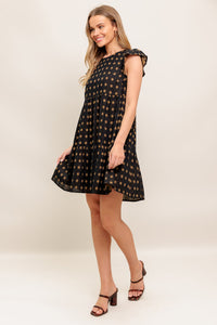 POLKA BREEZE WOVEN MINI DRESS