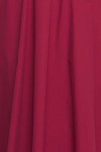 CRIMSON ROMANCE WOVEN MIDI DRESS