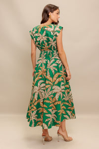 LUSH STILLNESS WOVEN MIDI DRESS