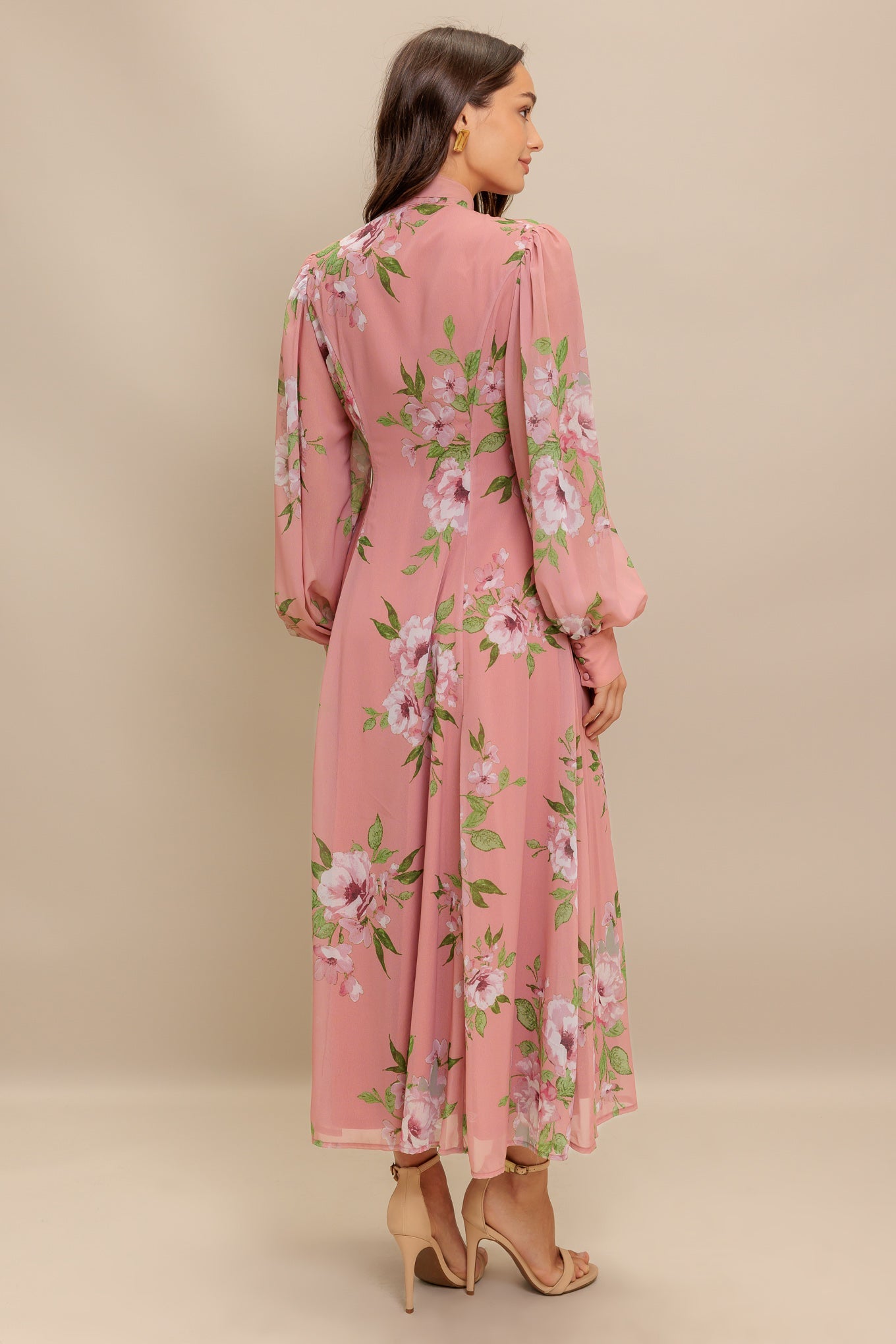 BLUSH BOTANICA WOVEN MIDI DRESS