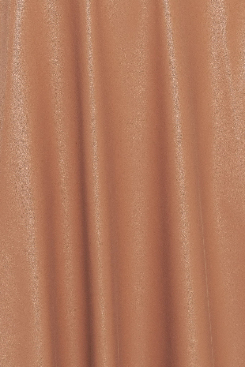 BARE SOPHISTIQUE FAUX LEATHER MIDI DRESS