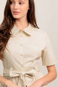 WORTH THE WAIT WOVEN MIDI DRESS