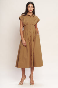 LOVE YOU MORE WOVEN MIDI DRESS