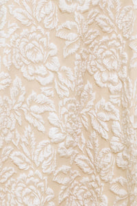 ELEGANT BLOSSOM WOVEN MIDI DRESS