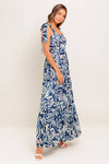ISLAND SERENADE NAVY WOVEN MAXI DRESS