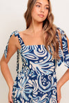 ISLAND SERENADE NAVY WOVEN MAXI DRESS