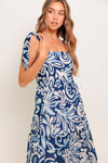 ISLAND SERENADE NAVY WOVEN MAXI DRESS