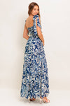 ISLAND SERENADE NAVY WOVEN MAXI DRESS
