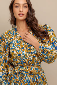 TERRA VISION WOVEN MIDI DRESS