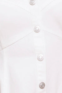 NATURE’S TOUCH WHITE WOVEN MIDI DRESS