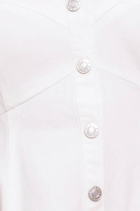 NATURE’S TOUCH WHITE WOVEN MIDI DRESS