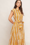 DESERT BLOOM WOVEN MIDI DRESS