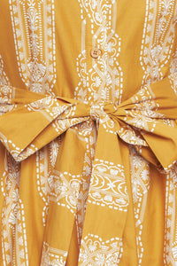 DESERT BLOOM WOVEN MIDI DRESS