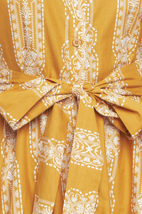 DESERT BLOOM WOVEN MIDI DRESS