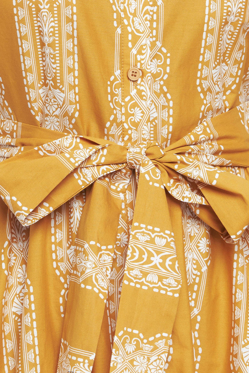 DESERT BLOOM WOVEN MIDI DRESS