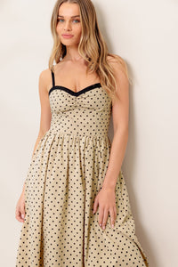POLKA PASSION WOVEN MAXI DRESS