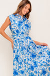 FRESHLY PICKED BLUE WOVEN MIDI DRESS