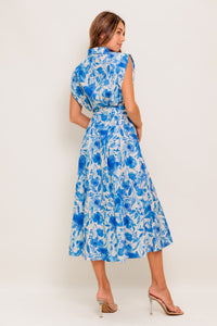 FRESHLY PICKED BLUE WOVEN MIDI DRESS