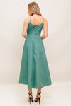 VERDE ELEGANTE WOVEN MIDI DRESS