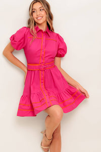 PARADISE FOUND WOVEN MINI DRESS