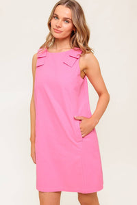 IN MY DREAMS PINK WOVEN MINI DRESS