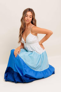 CRUISE MODE WOVEN MIDI DRESS