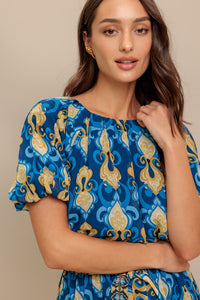 BAROQUE BREEZE WOVEN MINI DRESS