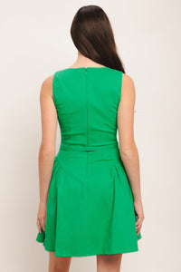 GOLDEN MILK WOVEN MINI DRESS