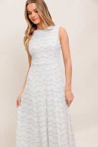 HEARTFELT CREAM WOVEN LACE ANKLE DRESS