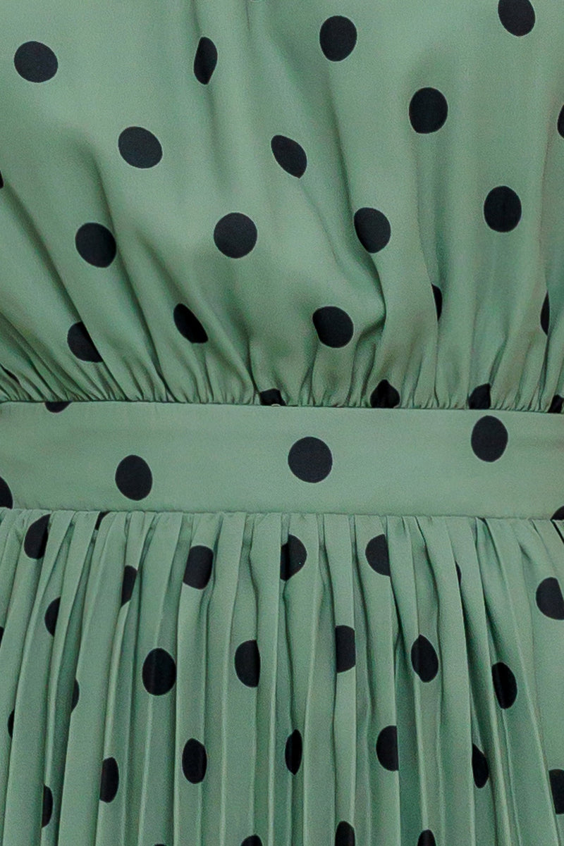 HALTER DOT GLOW WOVEN MAXI DRESS